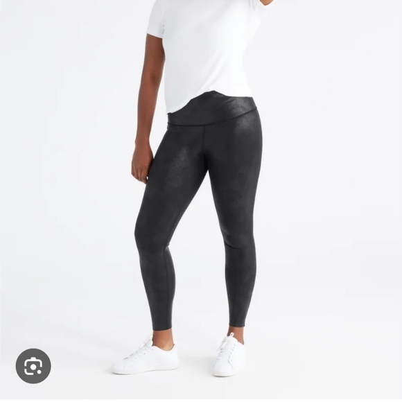 NWT Knix Your Birds Papaya Sculpt Leggings Faux Leather Black Size Large - Picture 2 of 9